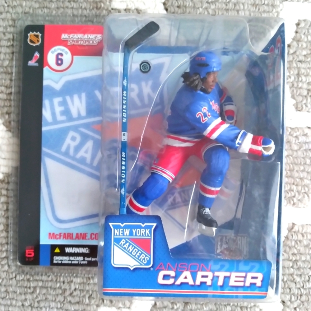 Anson Carter New York Rangers Mcfarlane *Brand New In Box"